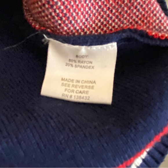 ModCloth Well Prepped Sweater in Navy with Red and White Accents Small - Picture 8 of 8